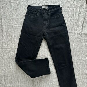 Everlane Black Jeans - High Waist Straight sz 25 Ankle